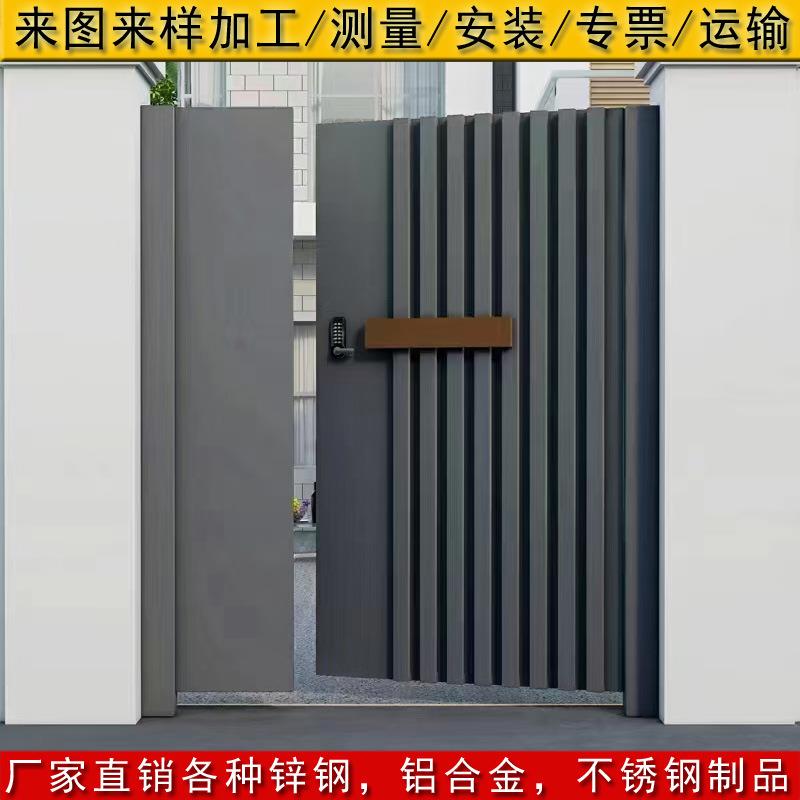 铝合金别墅转轴门电动铸铝大门庭院轻奢入户门高档小区自动防盗门