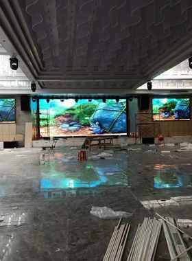 室内全MMT彩拼接LED示屏p2p2台.5小间距舞展厅大屏会幕显高清议屏