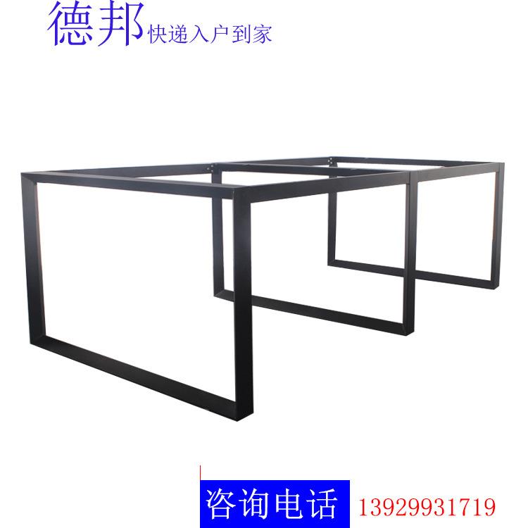 铁桌脚加厚桌子腿公桌铁架员子三角管工会议桌支架四办人办公桌艺