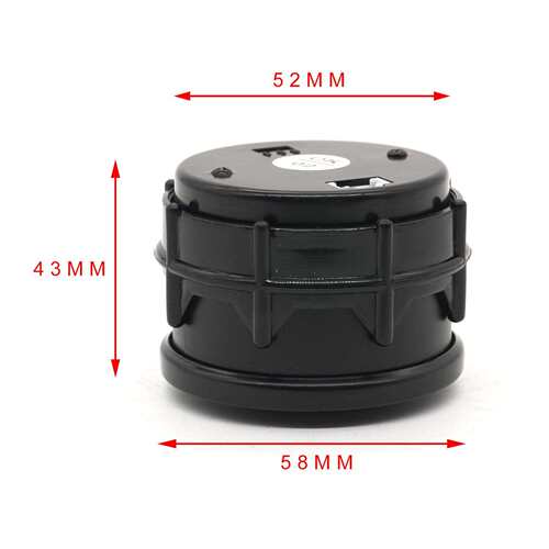 汽车改装车用仪表转速表水温表涡轮表52MM数显2inch 12V二合一表