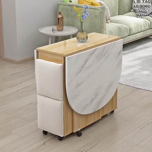 折叠桌子餐桌家用小户型多功能小型移动简易长方形饭桌子吃饭家用