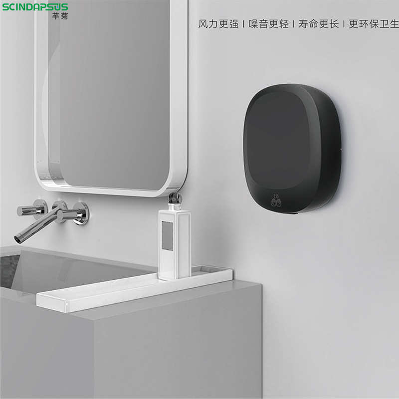 无刷自动感应烘手器智能高速迷你ABS红外线挂墙或镜后超薄干手机