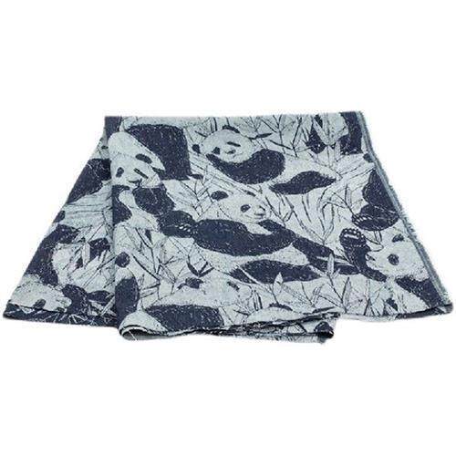 Chinese Style Giant Panda Jacquard Denim Fabric