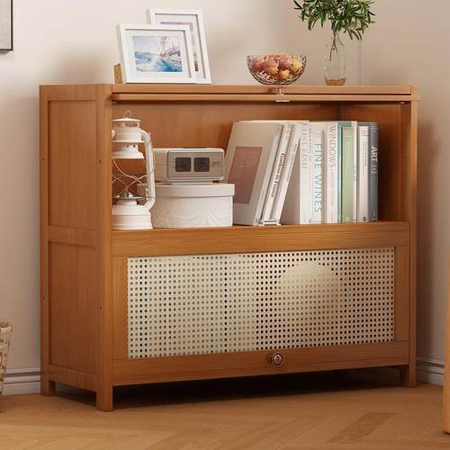 书柜家用储物柜非实木儿童书架带门防尘置物架网红角落矮柜收纳J&