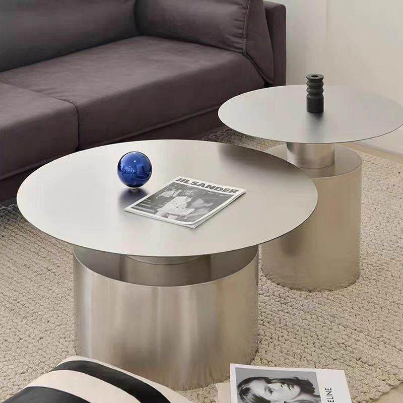 意式不锈钢免漆不规则现代茶几整装家用轻奢