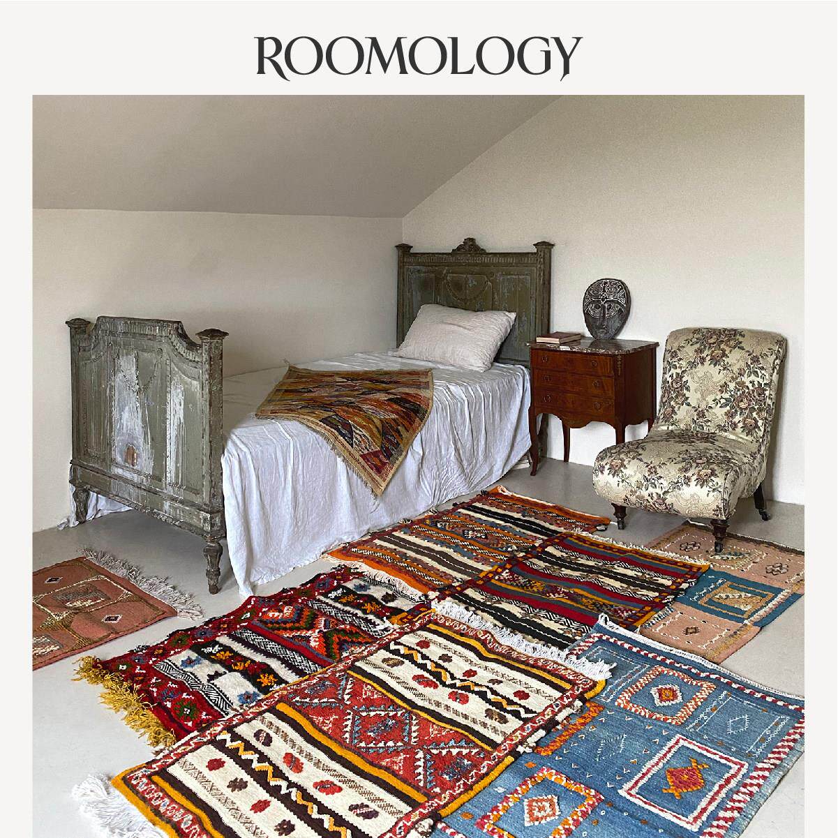 Roomology摩洛哥手工Taznakht波西米亚民族覆古羊毛挂毯露营地毯