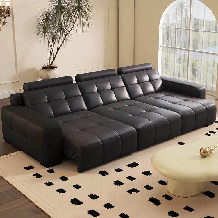 劳伦斯电动功能真皮沙发床客厅2026新款伸缩可躺可睡智能直排沙发