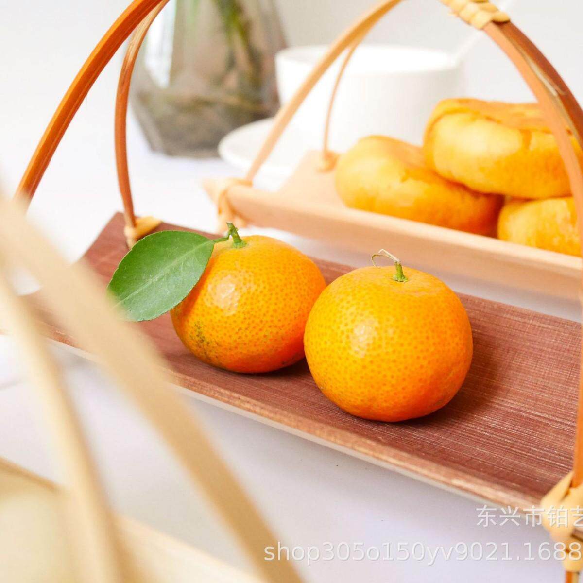 竹制两用茶点盘茶巾托竹编小提篮零食糕点托盘中式复古风茶具配件