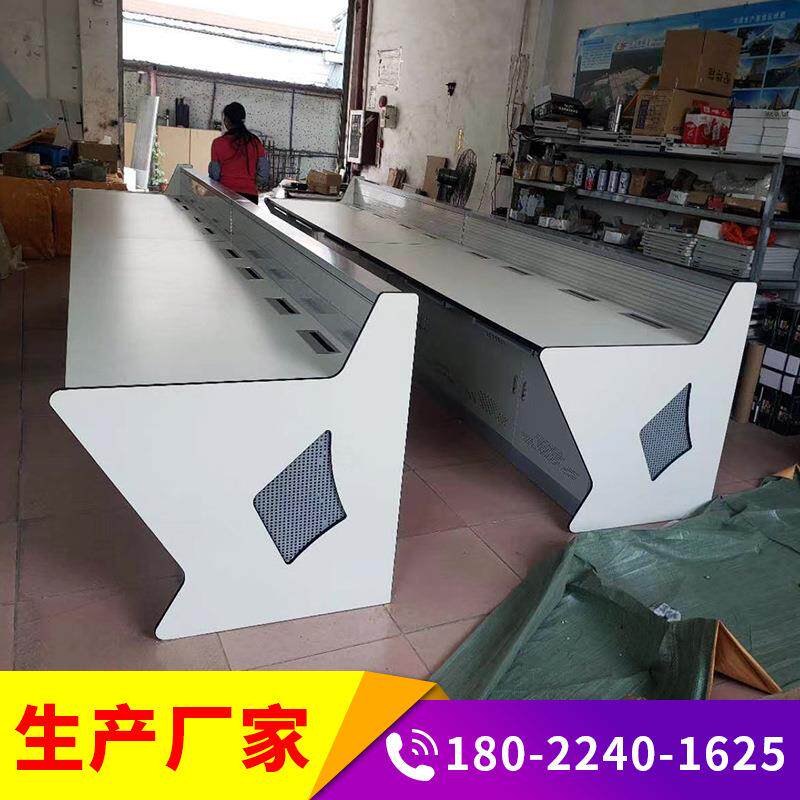 新款监控操作台网络机柜指挥中心调度台安防弧形控制台