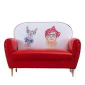 儿童卡通小沙发美式 店北欧卧室出租房 小户型沙发皮艺双人三人服装