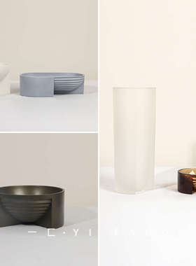 一匚 现代简约样板间树脂托盘花器摆件 售楼部茶几餐桌吧台饰品