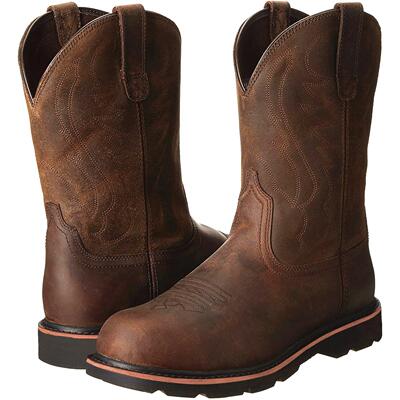 plus size 48 men leather boots Western cowboy boots男马丁靴