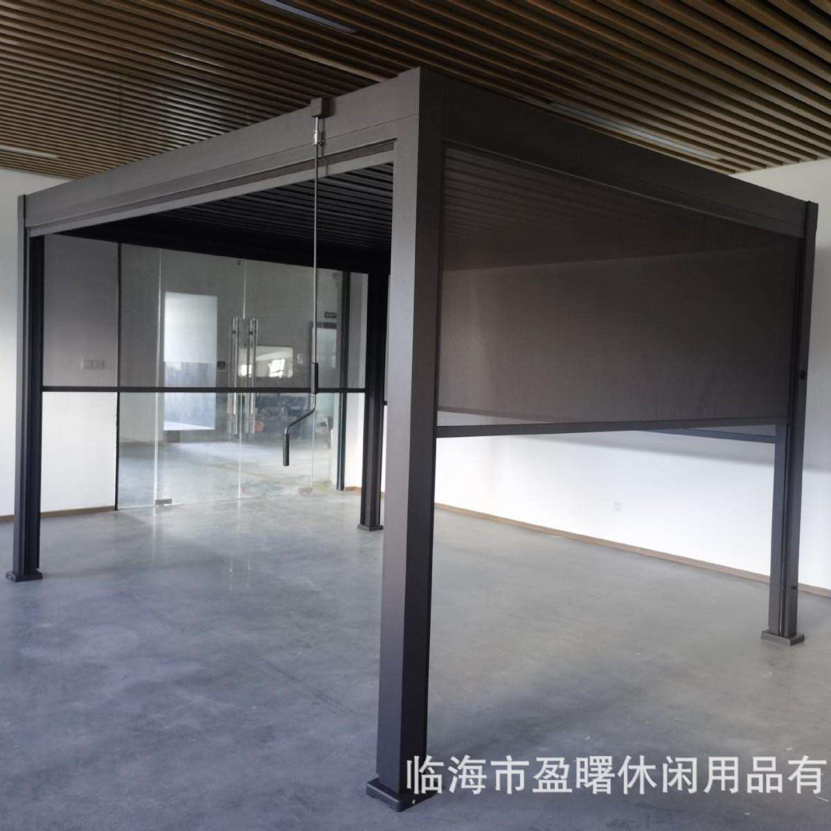 户外凉亭铝合金电动百叶棚星空棚庭院房子遮阳棚花园凉棚别墅
