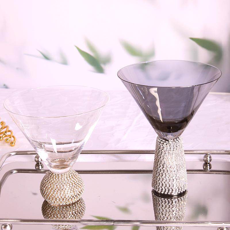 仙女款钻石杯装饰高脚威土忌洋酒杯镶钻水杯红酒杯葡萄酒杯鸡尾杯