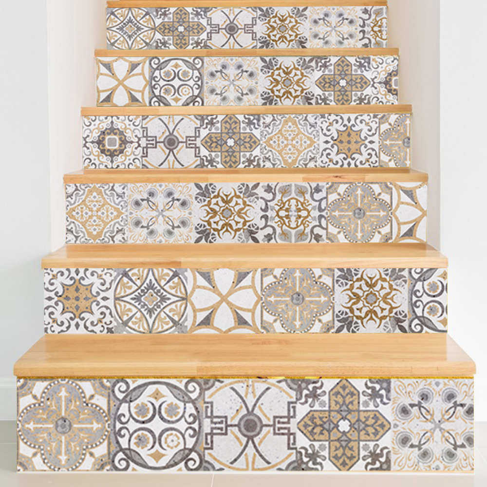 LT035 楼梯贴 拼花款立体贴纸3D仿真可移防水墙贴卧室客厅DIY墙纸,家居饰品,软装墙贴,淘宝优惠券,粉丝福利购,淘宝优惠卷