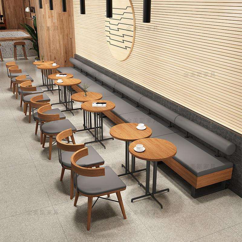设计师款餐椅咖啡厅椅主题茶餐厅餐饮桌椅汉堡店咖啡馆卡座沙发