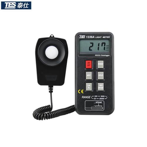 泰仕TES-1336A数字式照度计光度计高精度测光仪照度仪亮度计