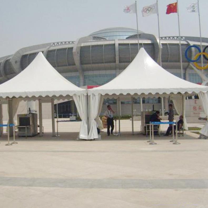 新款直销欧式尖顶篷遮阳棚吊顶帐篷锥车展览会四柱婚礼庆活动白色