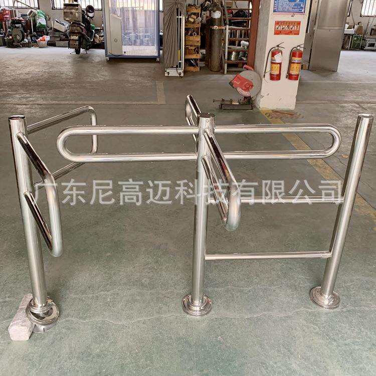 景区商店儿童乐园单向通行门,不锈钢十字型手推旋转半高转闸厂家