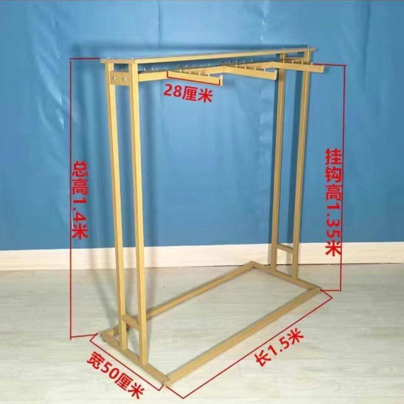 双杠中岛架落地925男间女服装店双示中排展示货架童装挂衣架子展