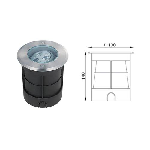 户外防水偏头地埋灯景观照树灯LED大功率偏光埋地式高压灯220V