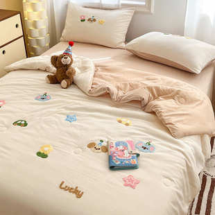 夏凉空调四春秋宿舍可通用单人被机棉被子水洗四季夏季款被薄件套