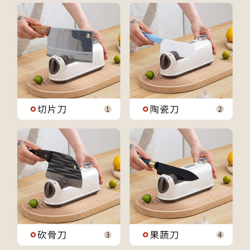 电动磨刀器通用多功能厨房用品磨刀石充电小型快速磨刀机