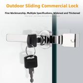 锯齿锁玻璃推拉柜门锁展示柜文件柜玻璃展柜台锁移门锁专用橱窗锁