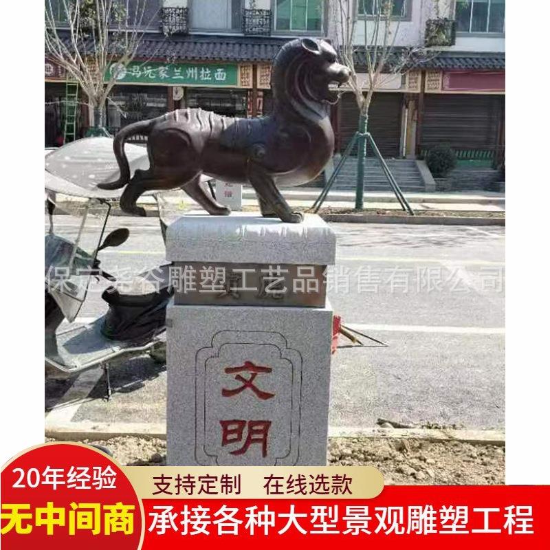 纯铜十二生肖雕塑广场大摆件仿圆明园12动物城市文明建设宣传落地
