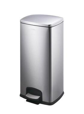 不DBM锈钢室垃圾桶家用厨房客厅1大2L办公容量50升踏式带盖脚收纳