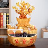 招财猫流水摆件水车轮聚宝盆店新铺业61居办客厅公室装 饰开乔迁礼