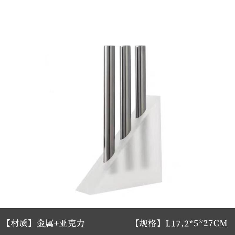 现代轻奢风创意金属花器插干花家居酒店样板房客厅软装饰品摆件