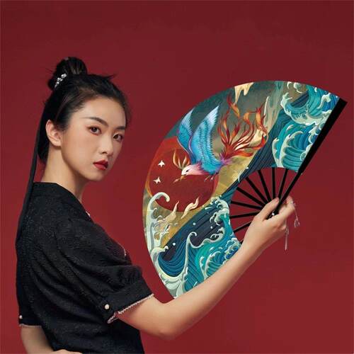 8 Inch Chinese Style Shanhaijing Folding Fan Hanfu Cheongsa