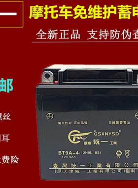 统一三轮摩托车干电池125/150踏板48Q弯梁110助力车12V电瓶12N5A7