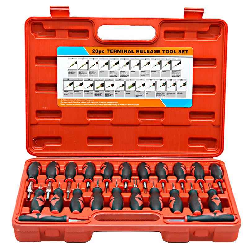 23件汽车插头端子取出器线束插头解锁工具 退针器线路拆装工具