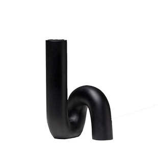 简约现代北欧几何不规则扭曲弯管花瓶花器软装 样板间圆球家居饰品