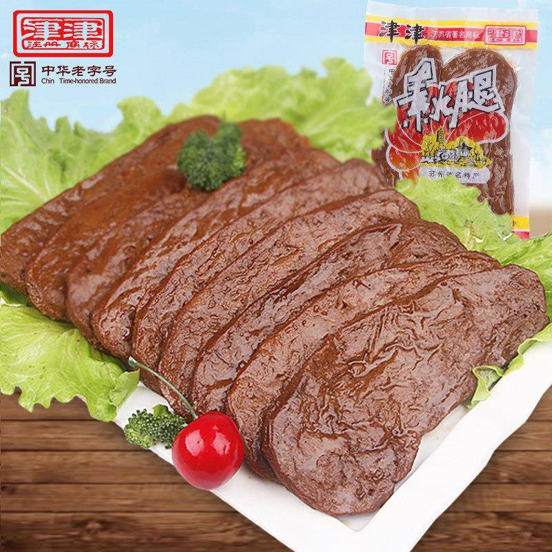 津津素火腿豆干 干苏州特产小吃休闲 食品豆制品70g真空包装素零