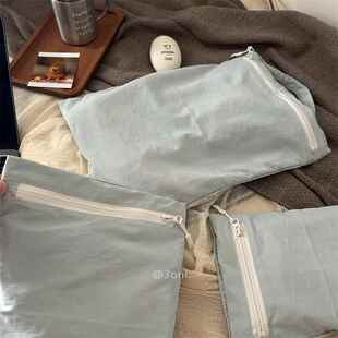 雾蓝旅行防尘衣物收纳袋！尼龙防水内衣裤睡衣衣物袋行李箱分装包