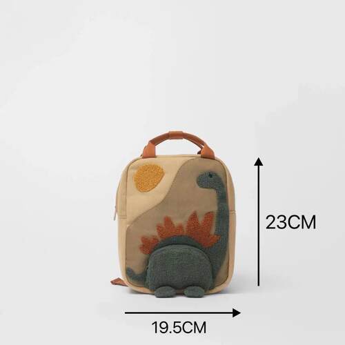 Baby Toddler Cartoon Dinosaur Backpacks With Zipper Soft Col
