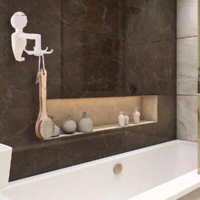 Multifunctional Suction Cup Kitchen Rotary Hooks Traceless