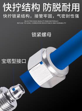 3不锈钢快拧接头三通PE锁母两通4/46/8/01/12m0m PG PM 隔板变径