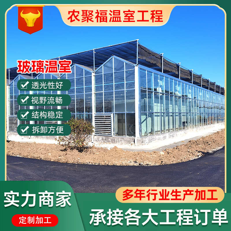 玻璃温室大棚安装智能温室大棚玻璃农业观光大棚花卉种植展厅暖棚