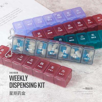 Pill Box Holder Weekly Medicine Storage Organizer Container