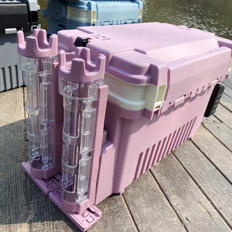 路亚箱可坐加厚大容量便携插杆杯架户外钓箱海钓手提饵盒收纳箱