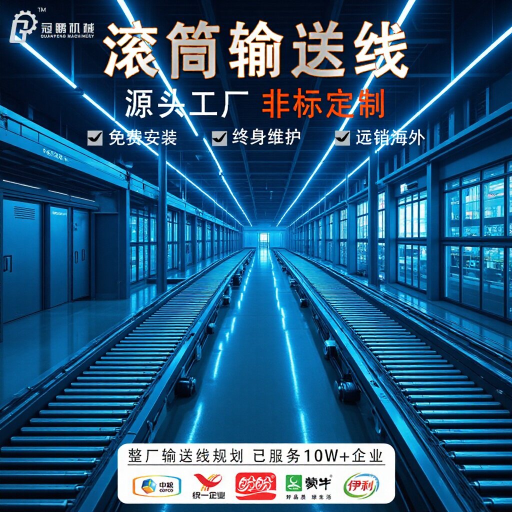 上海无动力螺旋滚筒输送机食品流水线传送带定做整厂辊筒机输送线