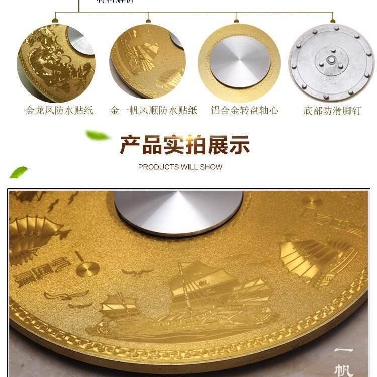 餐配桌转盘钢化CTT玻璃圆盘旋转转大圆盘连体转台桌转盘底座件圆