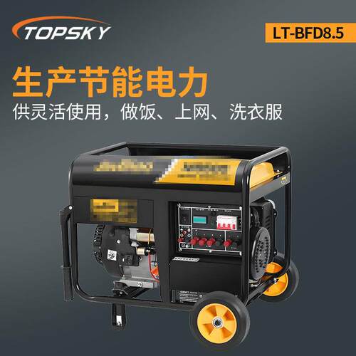便携式发电机组（220V+380V）高电力质量 振动小低噪声LT-BFD8 T4