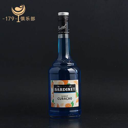 Bardinet Curacao 必得利蓝橙糖浆 蓝色柑橘糖浆蓝香橙蓝柑桂橘汁