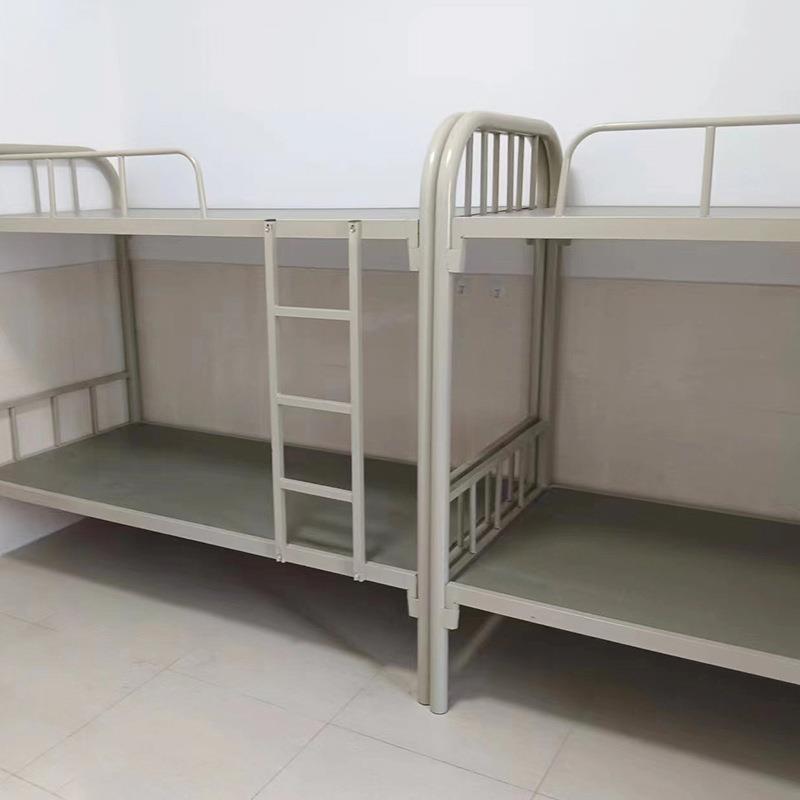 宿003舍上铺铁双人床铁架床工厂寝下室家双层铁床工地铁架子床用
