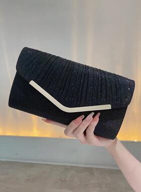 潮牌韩版时尚信封包晚宴礼服手拿包妈妈款婚礼旗袍包包女单肩包